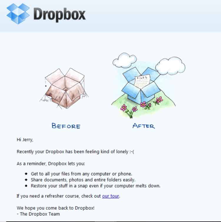 Email Campaign Example - Dropbox