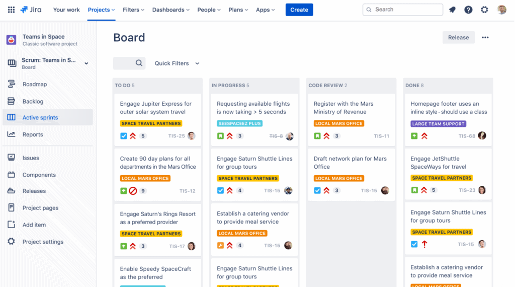 Jira project collaborations tool