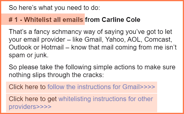 introduction email whitelist instructions
