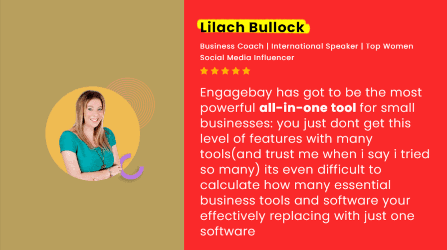 EngageBay testimonial from Lilach Bullock