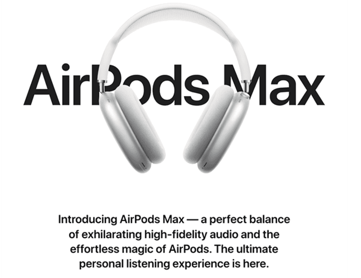 Apple AirPods Max – product page 