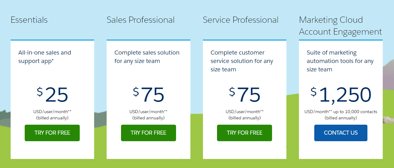 Salesforce Small Business Solutions Pricing