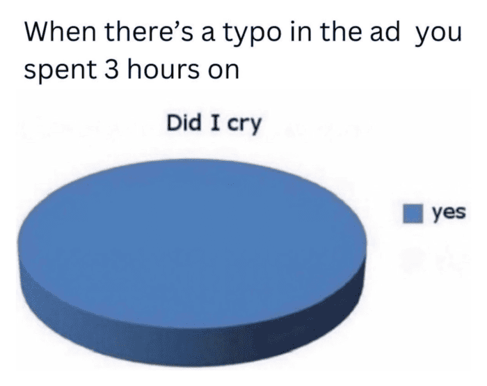 Marketing memes about typo