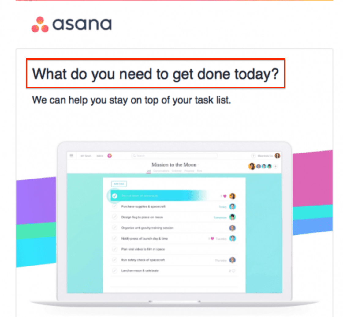 Asana - B2B getting started email