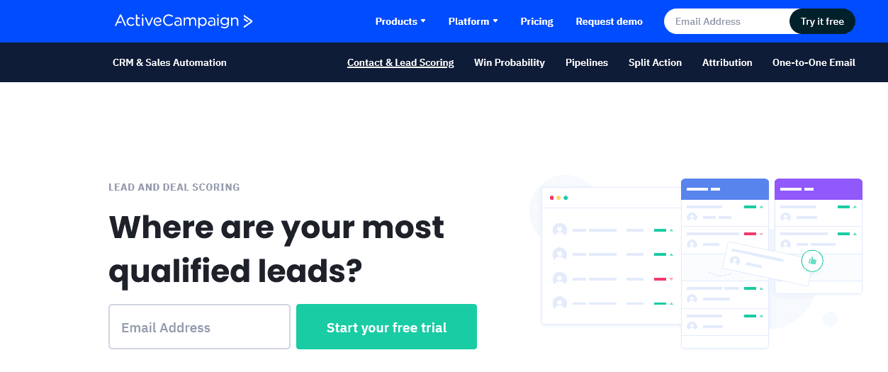 ActiveCampaign lead scoring and deal scoring tools