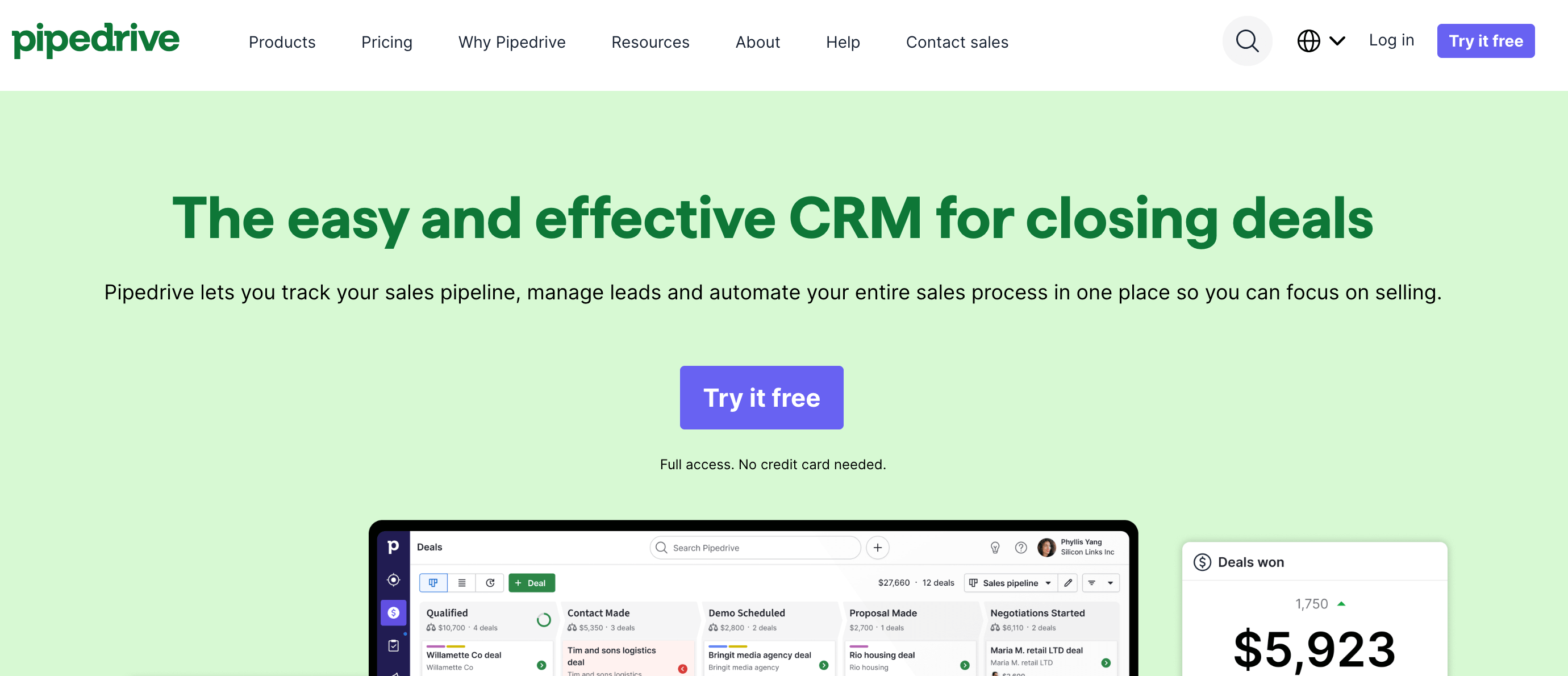 pipedrive crm system 
