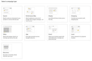 Google Ads Campaigns Types