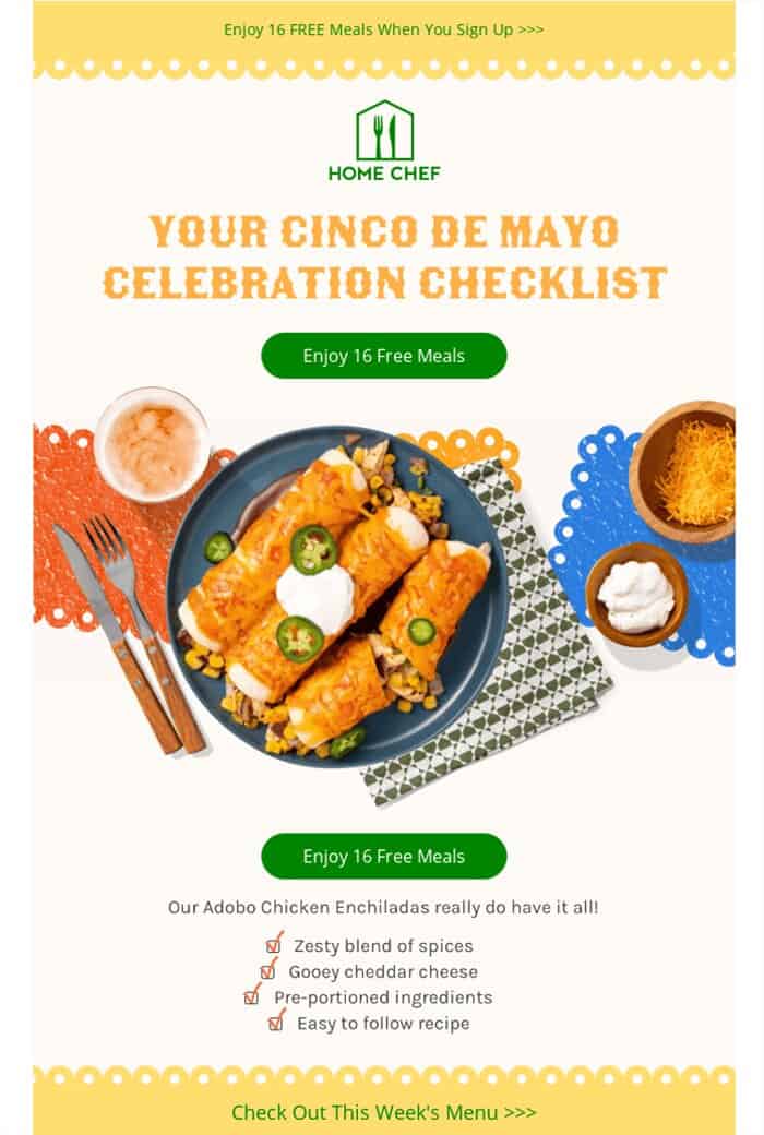 Cinco de Mayo cuisine email