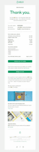 Little MOO email confirmation example, a potential part of an eCommerce email marketing strategy